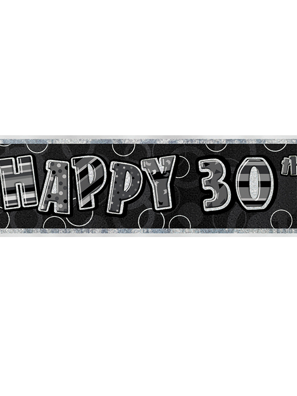 30th Birthday Prism Banner - Novelties (Parties) Direct Ltd